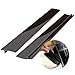 Silicone Stove Counter Gap Cover 21" by Kindga, Easy Clean Gap Filler Sealing Spills Between Kitchen Counter, Appliances,Stovetop, Oven, Washing Machine, Washer, Dryer Set of 2 (Black) …
