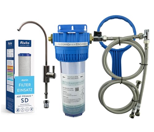 Wasserfilter VARIO-TWL Untertisch Wasserhahn komplett inkl. Filter Alvito Primus SD 0,45 µm