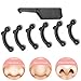 VANANA 3 Sizes Invisible Nose Lifter, Soft Silicone Nose Straightener Corrector Tool, Comfortable Easy Install Removable (Black)