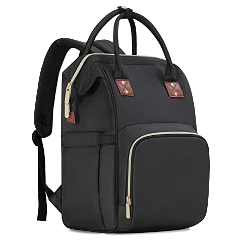 Femuar Diaper Bag Backpack Multifunction Maternity Nappy Baby Bag for Girls & Boys Large Capacity Travel Diaper Bags Dark Black Cover