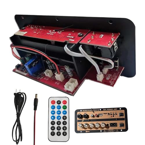 Tablero de amplificador de alimentación de audio de automóvil, placa de amplificador de audio de automóviles - Módulo de AMP estéreo de 12V y 24V con pantalla digital | Tablero de altavoces inalámbric