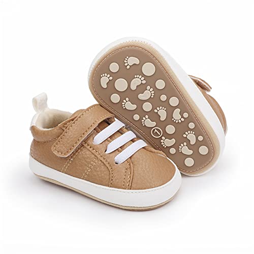 Image of RVROVIC Baby Boys Girls Anti-Slip Sneakers Soft Ankle Boots Toddler First Walkers Newborn Crib Shoes