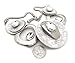 Fashion 21 Women's Celluloid Acetate Oval Disc Glass Stone Metal Link Statement 17
