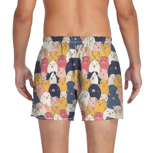 ALAZA Colorful Guinea Pig Animal Men's Boxer Cotton Shorts Briefs Underwear Soft Breathable Button S-XXL2