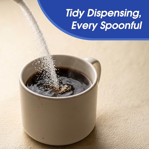 Image of N'Joy Pure Sugar, Pack of 6 Canisters with EZ-Open Pour Spout (20 oz each) | Smooth Granulated Sugar for Coffee Bars, Cafes, Restaurants and Canister for Office, Shelf Stable and No Refrigeration Needed