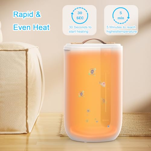 Image of Keenray Towel Warmer for Bathroom, Towel Warmer Bucket with Heating Progress Bar, Child Lock, Fragrance Disc Holder, Auto Shut-Off Towel Bucket Fits Up to Two 40 inch x 70 inch Towels, Bathrobes, Blankets