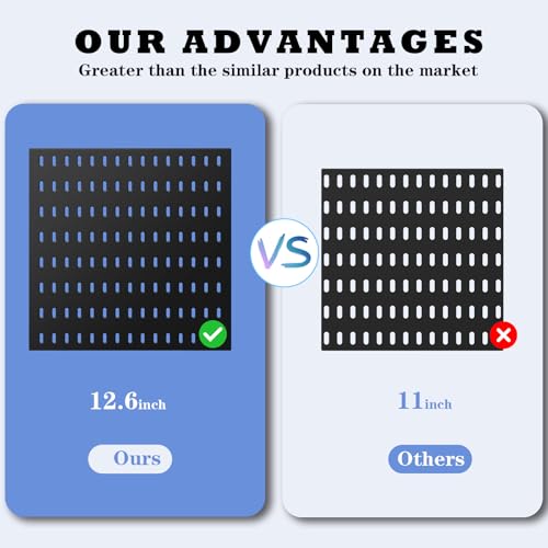 Pegboard Combination Kit, 25.2" x 25.2" Wall Mounted Storage Set with 4 Pegboards & 20 Accessories Hanging, Peg Boards Organizer - Image 6