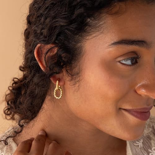 Gold Earrings for Women 14K Gold Hoop Earring Dainty Minimalist Simple Small Earrings Jewelry Gift for Her3