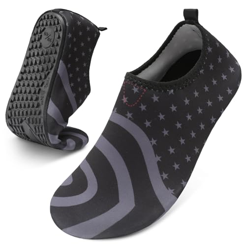 BARERUN Barefoot Quick-Dry Water Sports Shoes Aqua Socks for Swim Beach Pool Surf Yoga for Women Men (10.5-11 Women/8-9 Men, Star)