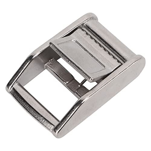 Gigicial Stainless Steel Cam Flap Buckles, Heavy Duty 316 Stainless Steel Lock Slider, Adjustable Metal Buckle Fasteners, for 1 25mm Webbing Strap, No Webbing