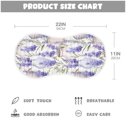 xigua Lavender Flowers Baby Burp Cloths for Newborn Boys and Girls 4 Pack, Soft & Absorbent Cotton Baby Burp Cloth, Baby Washcloths, Newborn Towel, Burp Rags4