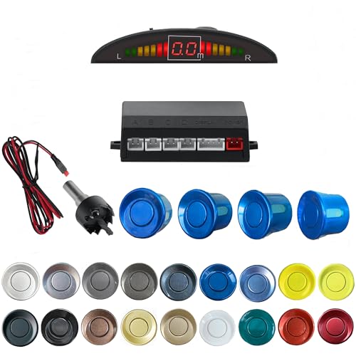 Image of Parking Sensor Kit Backup Sensor Kit Reverse Sensor for Car 18 Color Options for Probes Adjustable Alarm Volume Professional Sensore de Reversa para Carro Safe Driving Assistant(Blue)