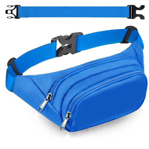 Image of Large Fanny Pack for Women Men - Syican Waist bag with 3-Zipper Pockets, Gifts for Enjoy Sports Traveling Workout Casual Hands-Free crossbody bags Fits MAX 7.9'' iPad & 6.6'' Phone