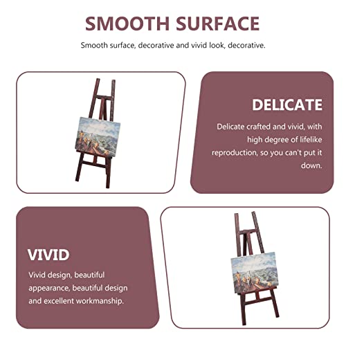 TOYANDONA Dollhouse Mini Cavalete de Madeira Pintura a Óleo Set 1: 12 Acessórios de Bonecas Em Minia