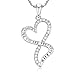 AUNT Infinity Necklace CZ Rhodium Plating Love Heart Fashion Jewelry, BFF Anniversary Gift for Women, 18"