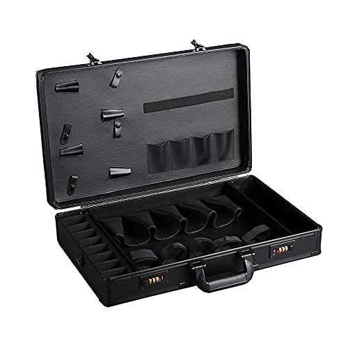 FEILA BEAUTY Barber Carrying Case,Portable Aluminum Hard&Large Tool Box,Travel Stylist Hair kit case.Professional Salon Hair Cutting Grooming Kit Storage Organizer for Clippers, Scissors, Barber Supplies.Black Frame. FEILA BEAUTY Barber Carrying Case,Portable Aluminum Hard&Large Tool Box,Travel Stylist Hair kit case.Professional Salon Hair Cutting Grooming Kit Storage Organizer for Clippers, Scissors, Barber Supplies.Black Frame.