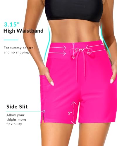 Image of Yonique Womens Swim Shorts Bathing Suits Bottoms Swimsuit Bottoms(Available in Plus)