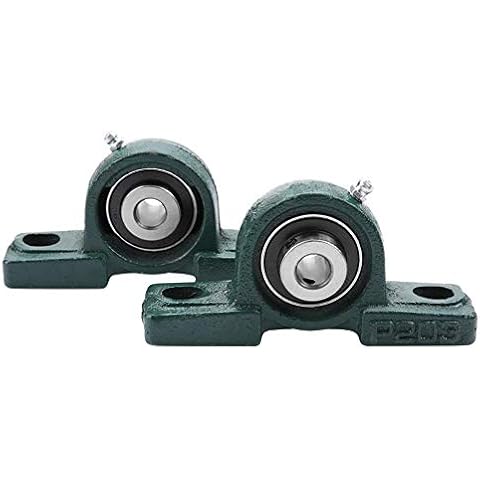 Nitrip 2Pcs UCP204 Stehlager Kugellager montiert Kugellager Bohrungsdurchmesser 20 mm massiver Gusseisenfuß - selbstausrichtend für Industriebedarf Cover