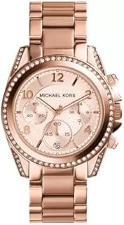 Michael Kors Damenuhr Blair, 39 mm Gehäusegröße, Quarz-Chronographenwerk, Edelstahlarmband