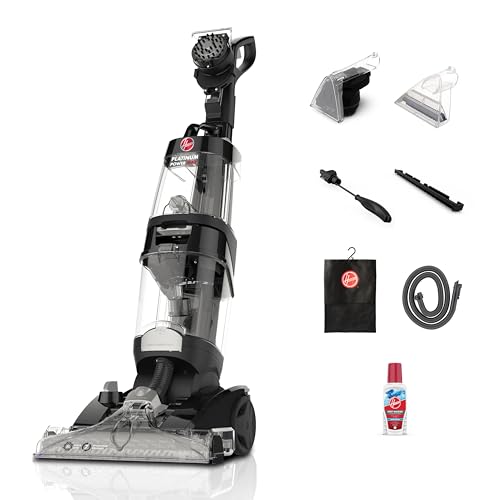 Image of Hoover Platinum Power Max Carpet Washer & Hard Floor Vacuum Cleaner for Home & Office, 360 Counter-Rotating XL Aqua SpinScrub Brush Technology, Auto Solution Mixing with Quick Drying