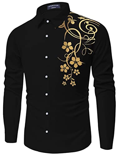 Men's Solid Cotton Regular Fit Full Sleeve Collared Neck Casual S...