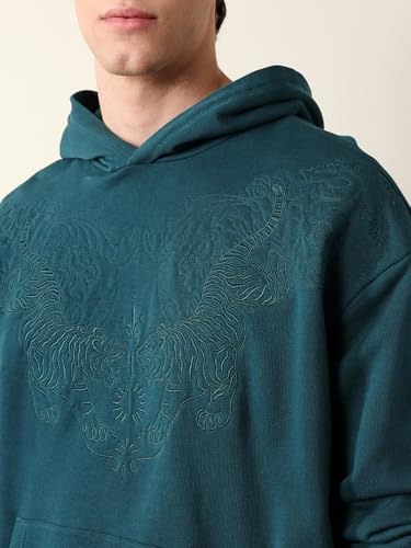 Image of THE BEAR HOUSE Men Cotton Printed Hoodie