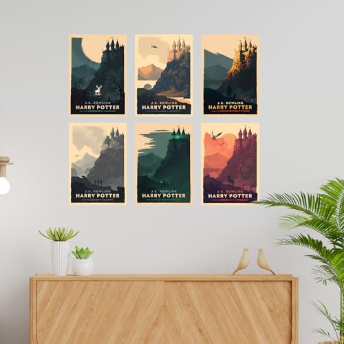 Image of CodersParadise Plastic Harry Wall Posters - Pack Of 6 | 8X12 Inch (A4 Size) | Wall Poster For Home Bedroom And Aesthetics | Included Glue Dots