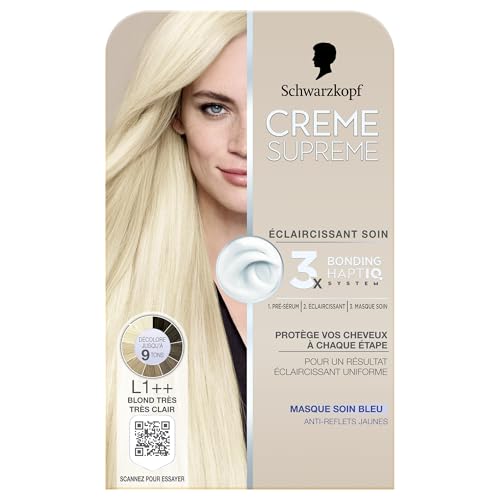 Éclaircissant permanent L1++ Blond Très Clair Schwarzkopf, technologie HaptIQ cheveux blancs