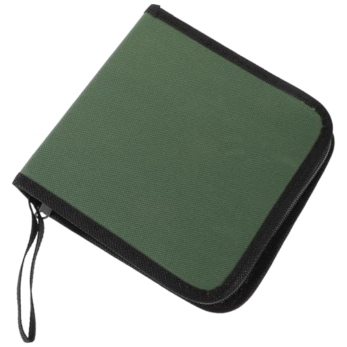 HOMOCONO Estuche para Dvd de Tela Oxford con Cremallera Flexible, Capacidad para 40 Cds, Funda Portátil Segura y Conveniente para Coche y Hogar