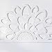 SMARTCAREWOOD Hand Carved Twin XL Size Wall Mount Headboard White Half Moon Bed Headboard Bed Decor Bed Head Home Decor (Twin XL Size- 55x40x1 -inches)