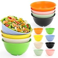 GIOVARA Müslischalen Schüssel, 8er Set Müslischalen Kunststoff, Schüssel Plastik Groß, BPA-frei, spülmaschinenfest mikrowellengeeignet, Frühstücksschale für Müsli, Joghurt, Obst
