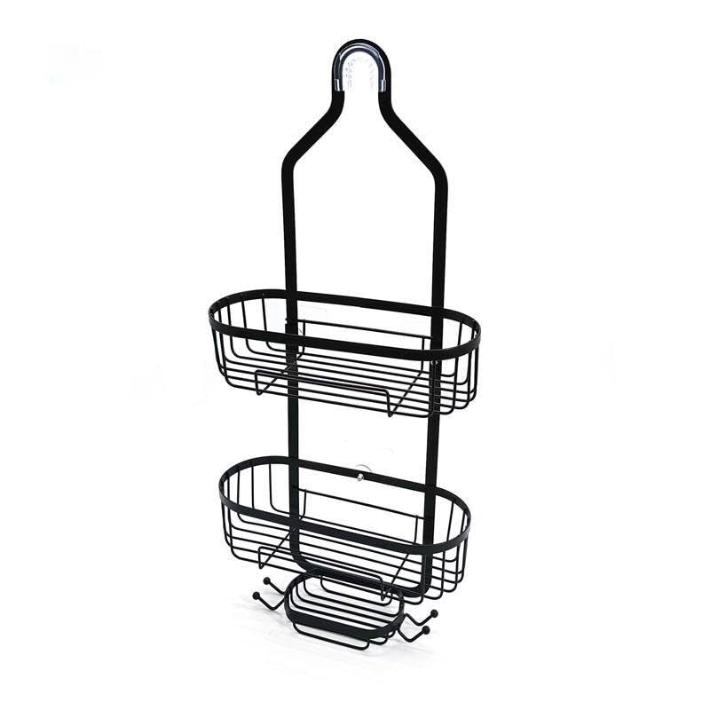 HOPOPRO Hanging Shower Organizer Over Head Shower Caddy Bathroom Shower Storage Rack Basket with Hooks for Sponge or