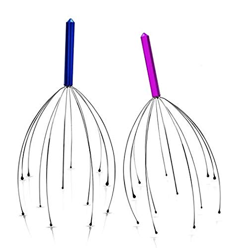 TUZECH Scalp Massagers, Handheld Head Massage Tingler, Scratcher for Deep Relaxation, Hair Stimulation and Stress Relief (Set of 2)