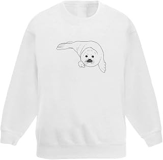 Azeeda 'Seal Pup' Kid's Sweatshirt/Jumper (7-8 Years) (KW00079767)