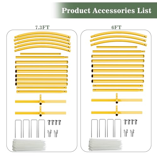 Wedding Arch Backdrop Stand Set of 2 (7.3FT/6FT), Gold Metal Arch Backdrop Stand,Balloon Arch Stand for Wedding Ceremony Baby Shower Outdoor Indoor Birthday Party Graduation Decoration,Gold - Image 6