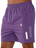 NORTHYARD Men's Athletic Running Shorts Quick Dry Workout Shorts 7'/ 5'/ 9' Lightweight Sports Gym Basketball Tennis Hiking Exercise PURPLE-5inch L