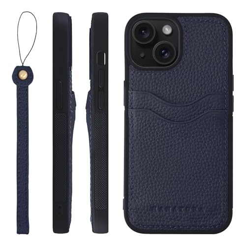 HANATORA for iPhone 15 �P�[�X �{�v �ϏՌ� �o���p�[�^ �X�}�z�P�[�X �X�}�z �X�g���b�v �t�� �V�������N���U�[ �M�t�g �l�C�r�[ CPGGZ-15-Navy