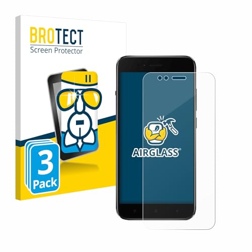BROTECT Protector Pantalla Cristal para Xiaomi Mi A1 Protector Vidrio (3 Unidades) - [Dureza 9H, Anti-Arañazos]