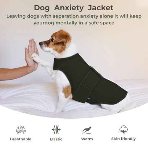 Image of Dog Anxiety Vest Calming Jacket for Small Medium Large Dogs, Dog Shirt Wrap for Indoor Outdoor Fireworks, Thunder, Travel, Separation