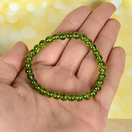 Image of Reiki Crystal Products Natural Crystal Stone Bracelet 6 mm Round Beads for Men & Women | Gemstone Jewellery Bracelet | Reiki Charged | Multiple Stone Variants Available