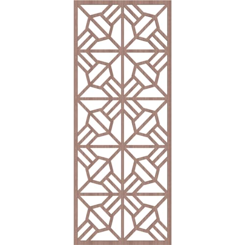 Image of Auburn Decorative Pierced Fretwork Wood Wall Panels, 17 3 /8 inchW x 44 3 /8 inchH x 3 /8 inchT, Walnut