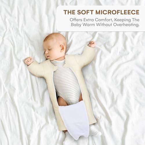 Magic Sleepsuit P-BMN-SSM-6-9CREAM Baby Merlin'S Magic Merlin Sleepsuit - Microfleece Baby Transition Swaddle thumb #1