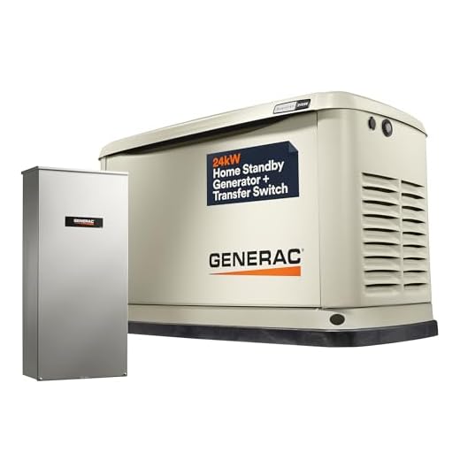 Generac 7210 24kW Air Cooled Guardian Series Home Standby Generator with 200-Amp Transfer Switch - Comprehensive Protection - Smart Controls - Versatile Power - Wi-Fi Connectivity - Bisque