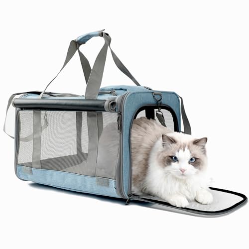 Pet Carrier Large and Medium Cat,Soft Sided Pet Carrier for Big Medium Cats or Puppy,Dog Carriers Cat Carriers Pet Privacy Protection Travel Bag,18.5x12x12 in