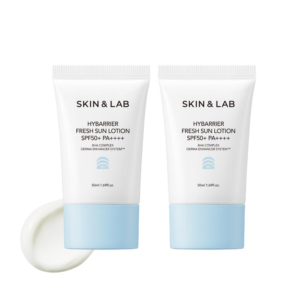 [SKIN&LAB] Hybarrier Fresh Sun Lotion Set of 2 | SFP50+ PA+++ | Chemical Sunscreen | 1.69 fl oz. (2 PC)