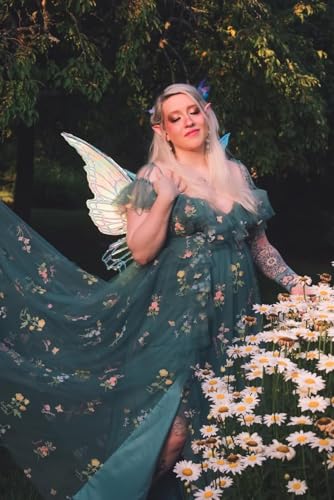 Women's Flower Embroidery Tulle Prom Dresses Spaghetti Straps Long Formal Evening Gowns 20254