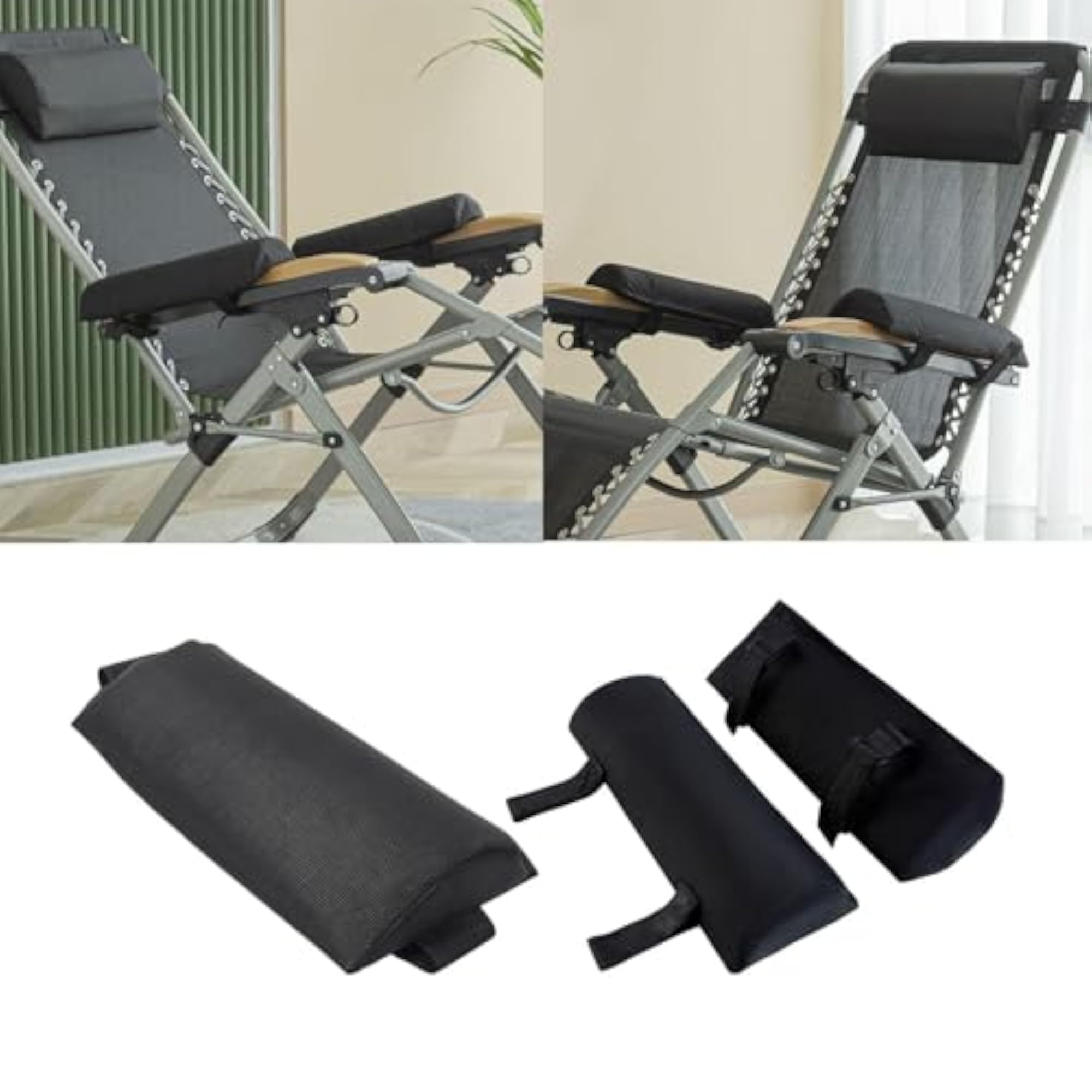Durable Folding Recliner Head & Armrest Cushions