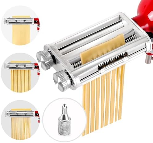 Pasta Maker Attachment for KitchenAid Stand Mixers, 3-in-1 Stainl...