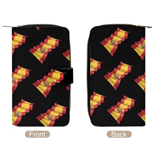 Spain Flag Long Wallet for Women Men Purses Coin Pouch Credit Card Holder Organizer3