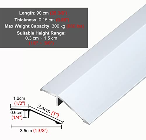 Bande de transition aluminium sol stratifié moquette argent - 5